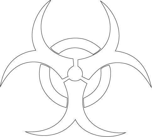 Decaltor Biohazard Symbol Vinyl Decal for Car Windows, Garage Decor