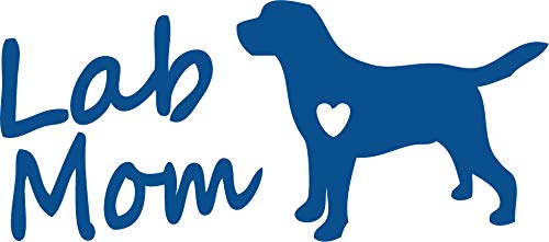 Decaltor Lab Mom Labrador Vinyl Decal, 5 in