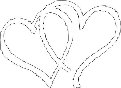 Decaltor Hearts Style 1 Vinyl Decal for Car Window Laptop, 5 in