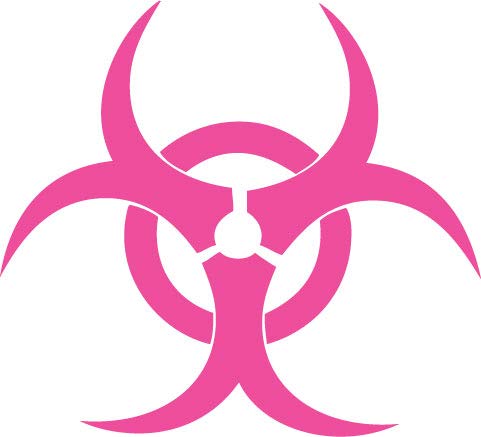 Decaltor Biohazard Symbol Vinyl Decal for Car Windows, Garage Decor