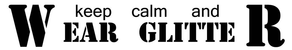 Picniva Keep Calm And Wear Glitter Quote Removable Vinyl Wall Decal - Color: keep calm and wear glitter