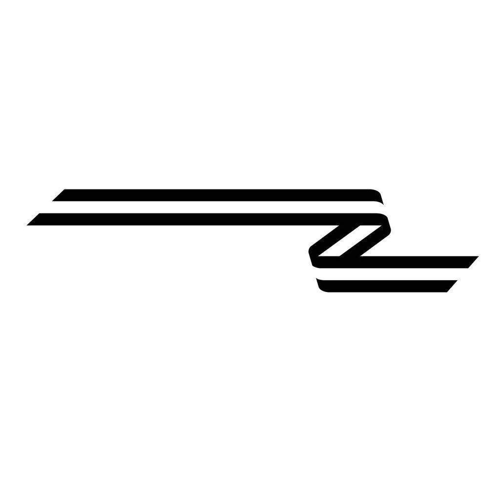 Picniva sty414 Racing Car Body Side Stripes Sticker Decal 2 Pcs
