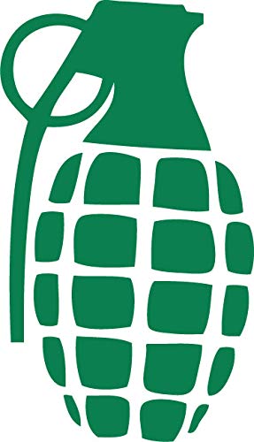 Decaltor Grenade Graphic Vinyl Decal for Car Window Laptop