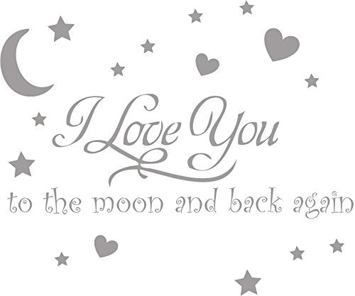 Decaltor Moon and Back Nursery Wall Decal