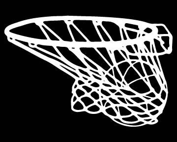 Picniva Basketball Type07 Vinyl Car Window Decal, Approx 5 in