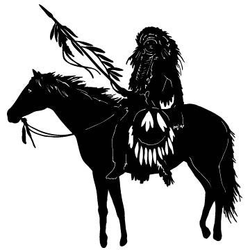 Picniva Western Figure Type 3 Removable Vinyl Wall Decal - Color: indian type3