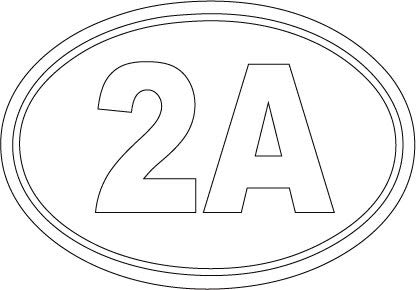 Decaltor 2A Vehicle & Property Protected Vinyl Decal, 3 x 5 in