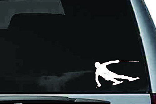 Picniva Skier Sty4 Vinyl Car Window Decal, Approx 5 in