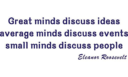 Picniva Great Minds Discuss Ideas Wall Decal, Purple, 22 x 7 in