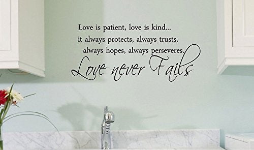 Decalgeek Love Is Patient Wall Decal, Black, 22 x 9.5 in
