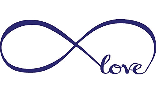 Picniva Infinity Symbol Love Wall Decal, Purple, 7 x 22 in