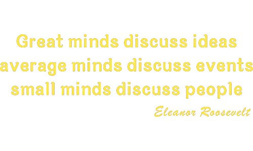 Picniva Great Minds Discuss Ideas Wall Decal, Yellow, 22 x 7 in