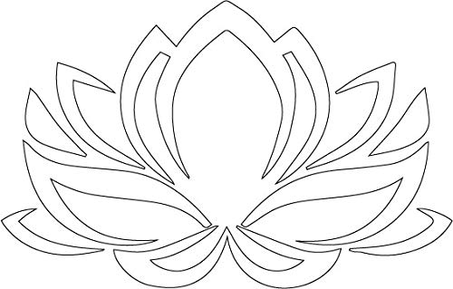 Decaltor Lotus Flower #2 5 in Vinyl Decal Laptop Bumper Wall