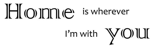 Picniva Home is Wherever Family Quote Removable Vinyl Wall Decal Decor Art - Color: home is wherever