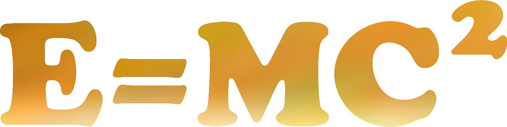 Picniva E=mc2 Physics Vinyl Wall Decal, Gold Chrome Mirror, 22 x 5.5 in