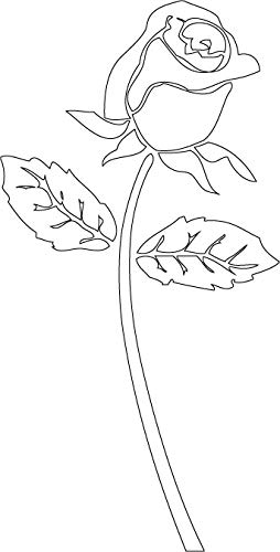Decaltor Rose 5 in Vinyl Decal for Laptop Bumper Wall