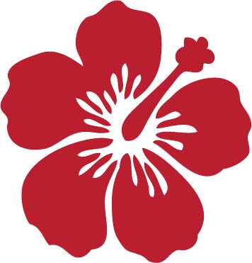 Decaltor Hibiscus Style 2 Vinyl Decal for Car Window Laptop, 5 in