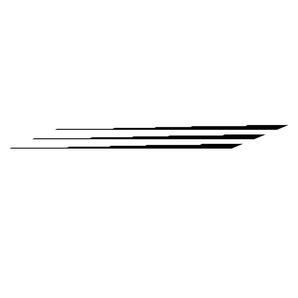 Picniva sty412 Racing Car Body Side Stripes Sticker Decal 2 Pcs