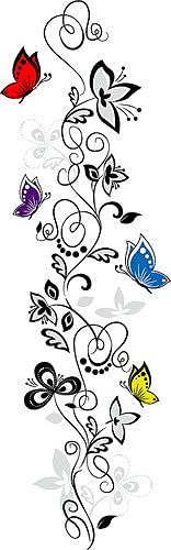Decaltor Butterflies and Hanging Vines Wall Decal