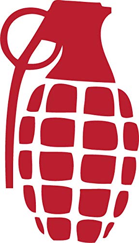 Decaltor Grenade Graphic Vinyl Decal for Car Window Laptop