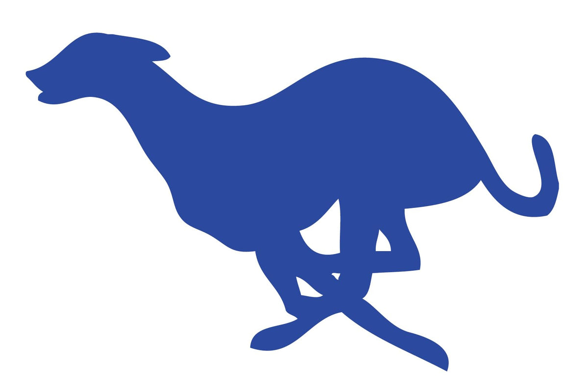 Decaltor Running Greyhound Vinyl Decal, Car Window Sticker