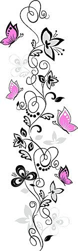 Decaltor Butterflies and Hanging Vines Wall Decal
