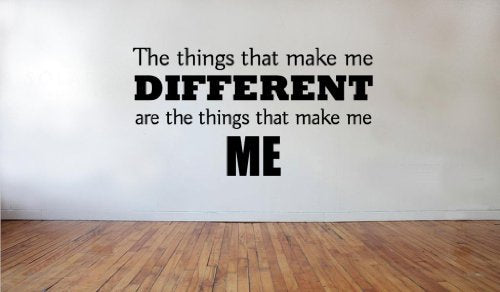 Picniva Matte Black The Things that Make me Different Vinyl Wall Decal Home
