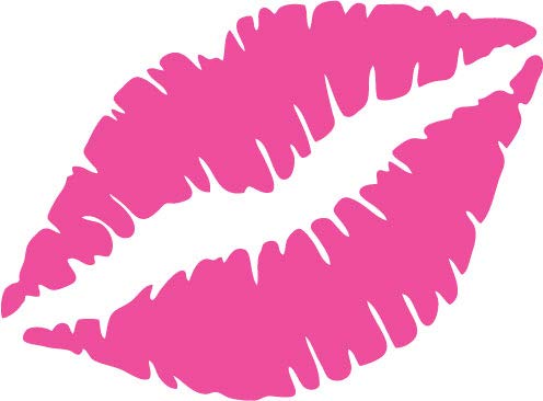 Decaltor Kiss Mark Lips Vinyl Decal for Car Window Laptop, 5 in