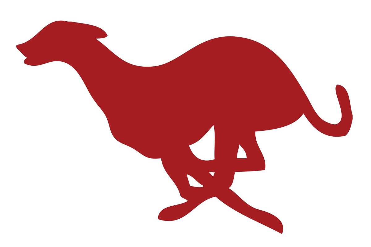 Decaltor Running Greyhound Vinyl Decal, Car Window Sticker
