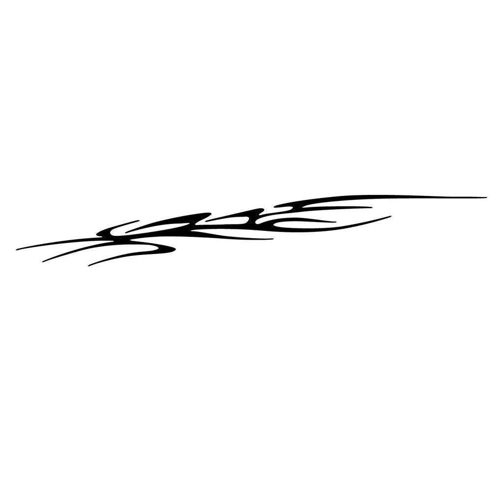 Picniva sty265 Racing Car Body Side Stripes Sticker Decal 2 Pcs