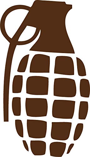 Decaltor Grenade Graphic Vinyl Decal for Car Window Laptop