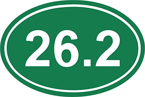 Decaltor 26.2 Marathon Oval Vinyl Bumper Decal, 5 x 3 in
