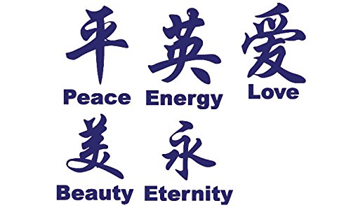 Purple 22" X 5" Chinese Symbol DECAL ART Décor