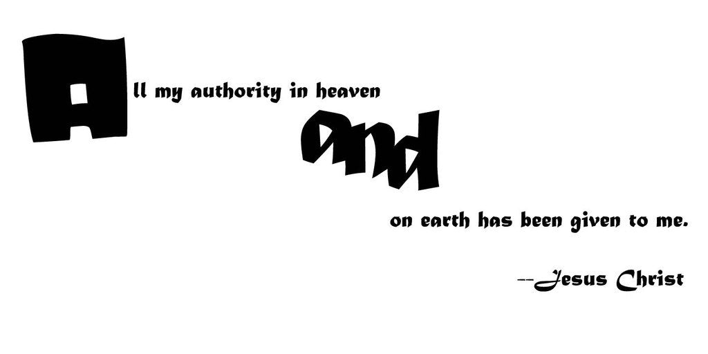 Picniva Jesus Christ All My Authority Quote Vinyl Wall Decal, Removable