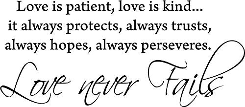 Decalgeek Love Is Patient Wall Decal, Black, 22 x 9.5 in