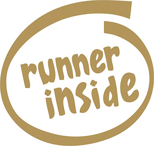 Decaltor Runner Inside Vinyl Decal, 5 in, Car Window Sticker