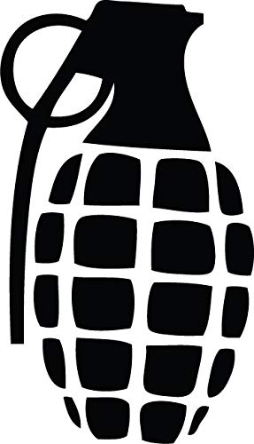 Decaltor Grenade Graphic Vinyl Decal for Car Window Laptop