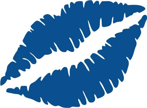 Decaltor Kiss Mark Lips Vinyl Decal for Car Window Laptop, 5 in