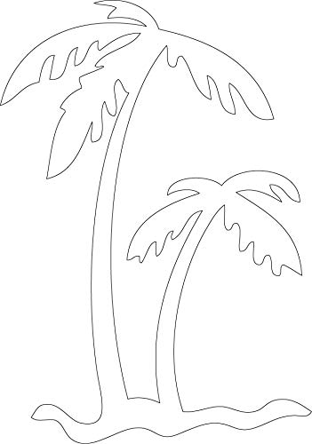 Decaltor Palm Tree 5 in Vinyl Decal for Laptop Bumper Wall