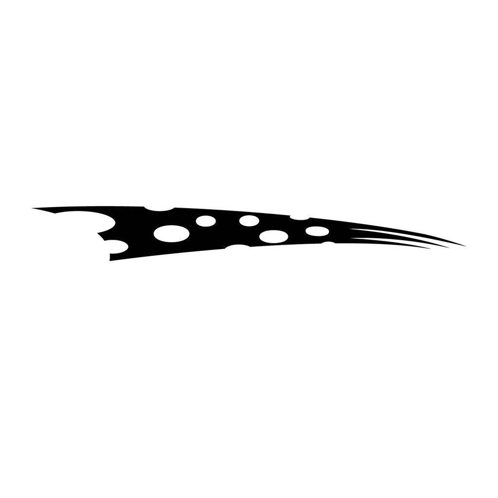 Picniva sty203 Racing Car Body Side Stripes Sticker Decal 2 Pcs
