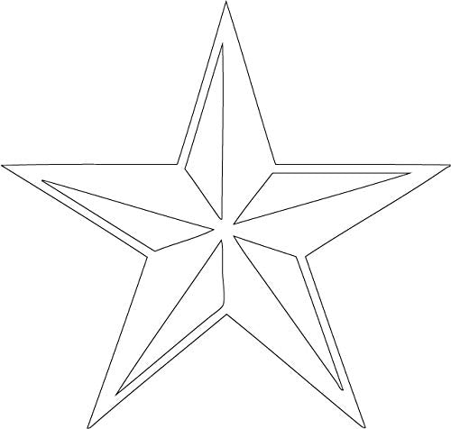 Decaltor Nautical Star 5 in Vinyl Decal for Laptop Bumper Wall