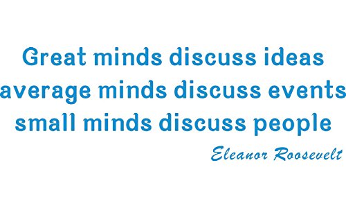 Picniva Great Minds Discuss Ideas Wall Decal, Blue, 22 x 7 in