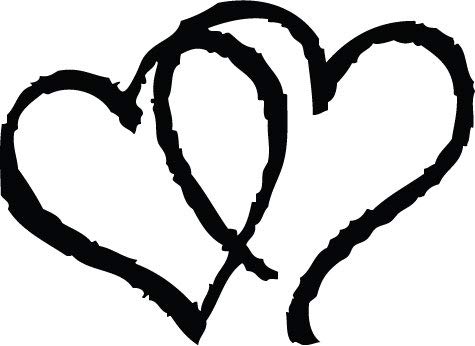 Decaltor Hearts Style 1 Vinyl Decal for Car Window Laptop, 5 in