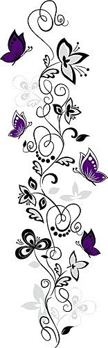 Decaltor Butterflies and Hanging Vines Wall Decal