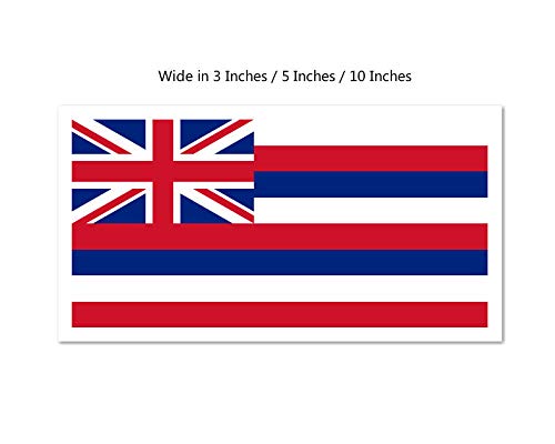 Picniva Hawaii State Flag Vinyl Car Bumper Window Sticker, 10 in Wide