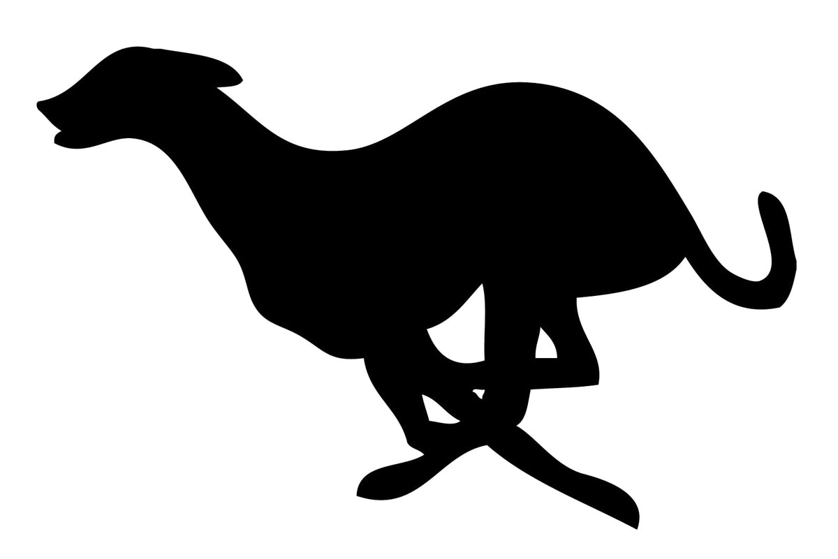 Decaltor Running Greyhound Vinyl Decal, Car Window Sticker