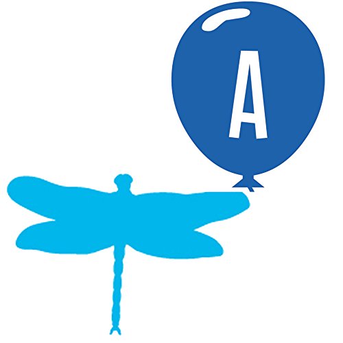 Picniva Custom Baby Name Wall Decal, Blue Dragonfly, Font Four