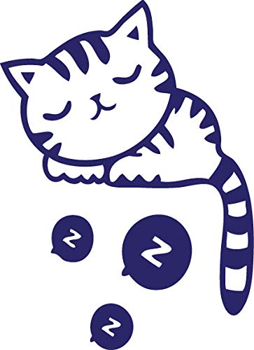 Decaltor Snooze Cat 5 in Vinyl Decal for Laptop Bumper Wall