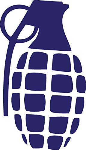 Decaltor Grenade Graphic Vinyl Decal for Car Window Laptop