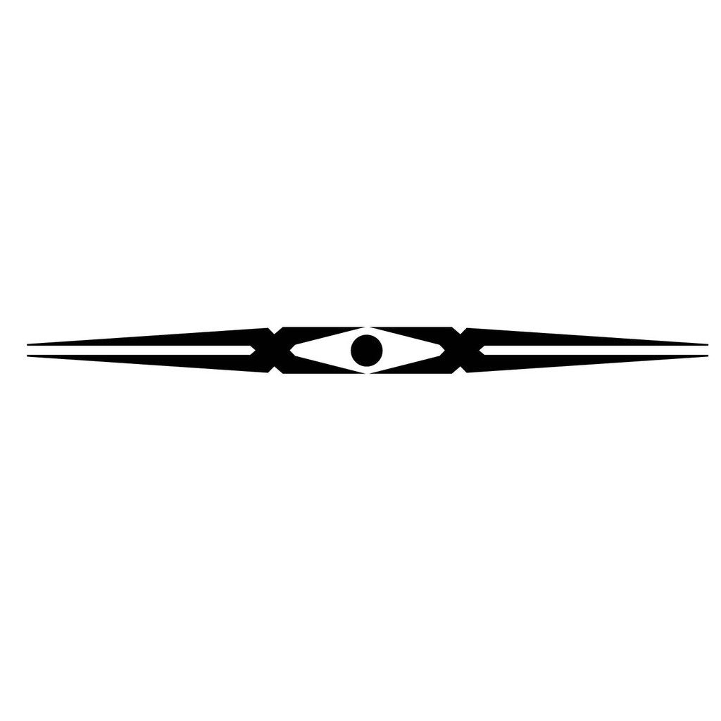 Picniva Style 172 Racing Side Stripe Vinyl Decals, 6 x 88 in, 2 Pc